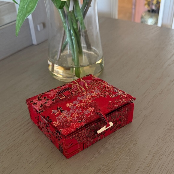 Intricate Red Jewelry Box - Picture 2 of 5